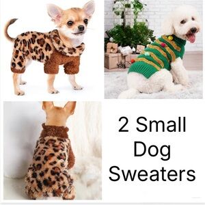 2 Small Dog Turtle Neck Sweaters